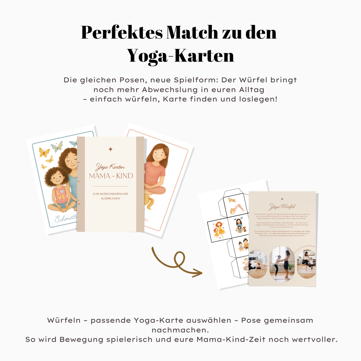 Yoga Würfel zum ausschneiden